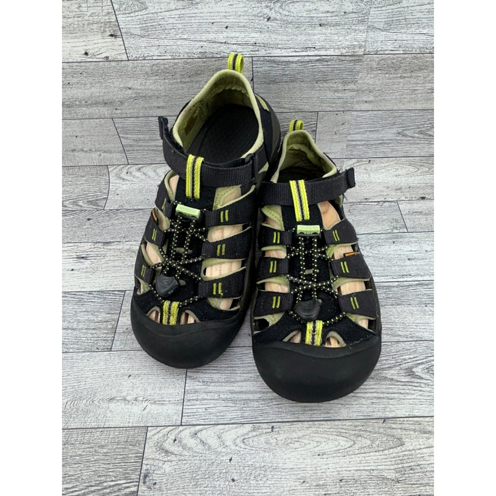 Keen Newport H2 Black Lime Green Waterproof Sport Sandals 1009962 Kids 4 US 36